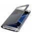 Husa S-View Cover pentru Samsung Galaxy S7 Edge, Silver